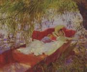 John Singer Sargent Two Women Asleep in a Punt under the Willows Spain oil painting artist